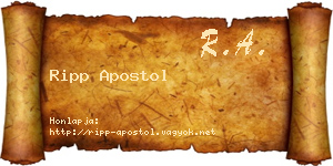 Ripp Apostol névjegykártya